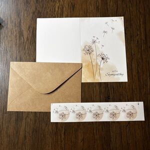 Sympathy Card Set of 3 with Envelopes